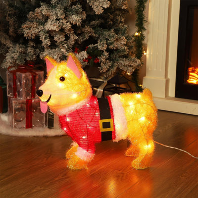 Inflatable Light Up Corgi Dog Outdoor Christmas popular Decoration Yard Lawn Cute 6 Foot